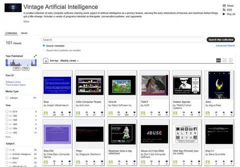 Internet Archive відкрив колекцію вінтажних чат-ботів 70–90-х