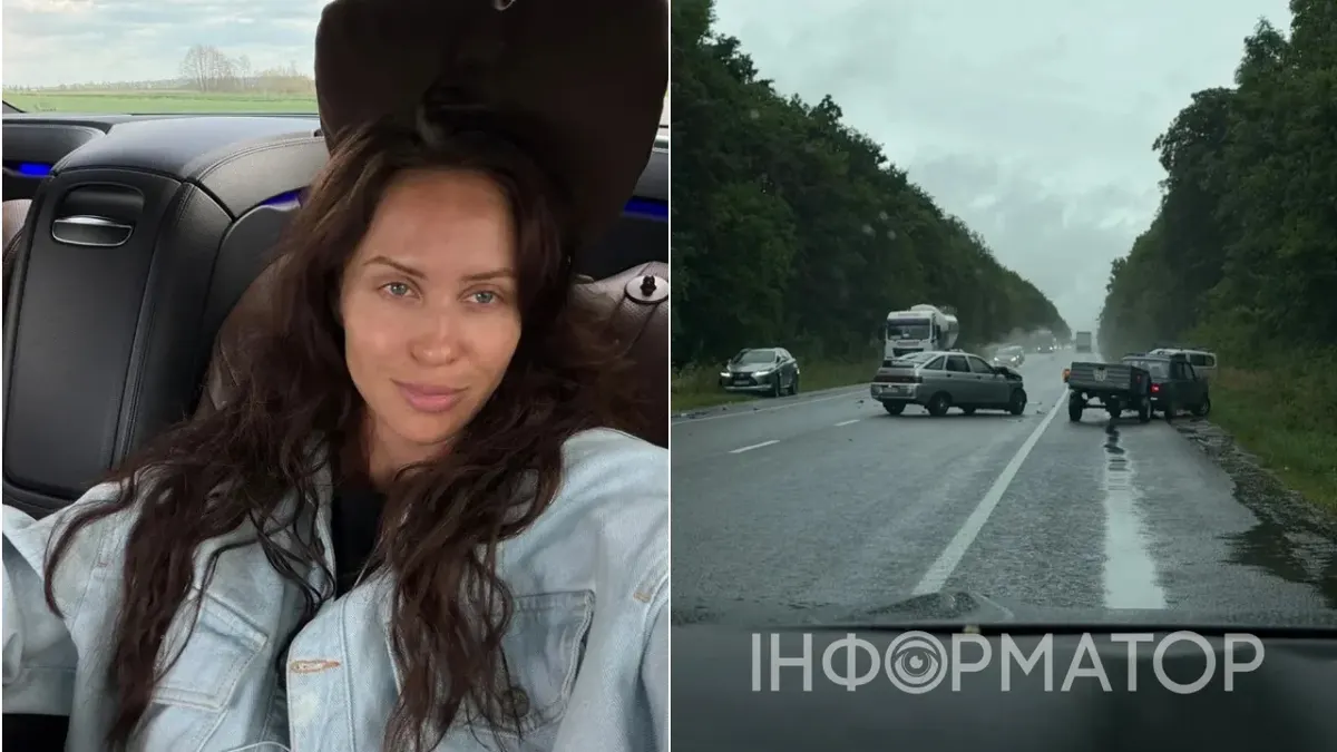 Вікторія Маремуха ледь не потрапила в аварію на мокрій трасі