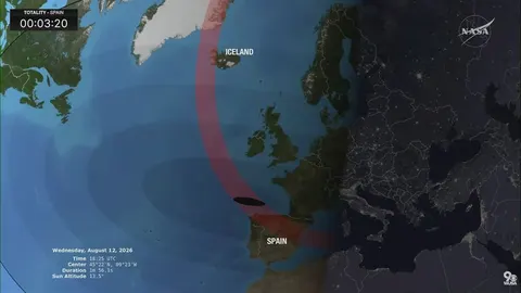 NASA під час трансляції затемнення показала Крим частиною РФ
